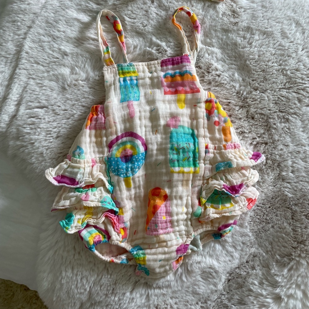 Dear Angel NWOT romper and matching headband
